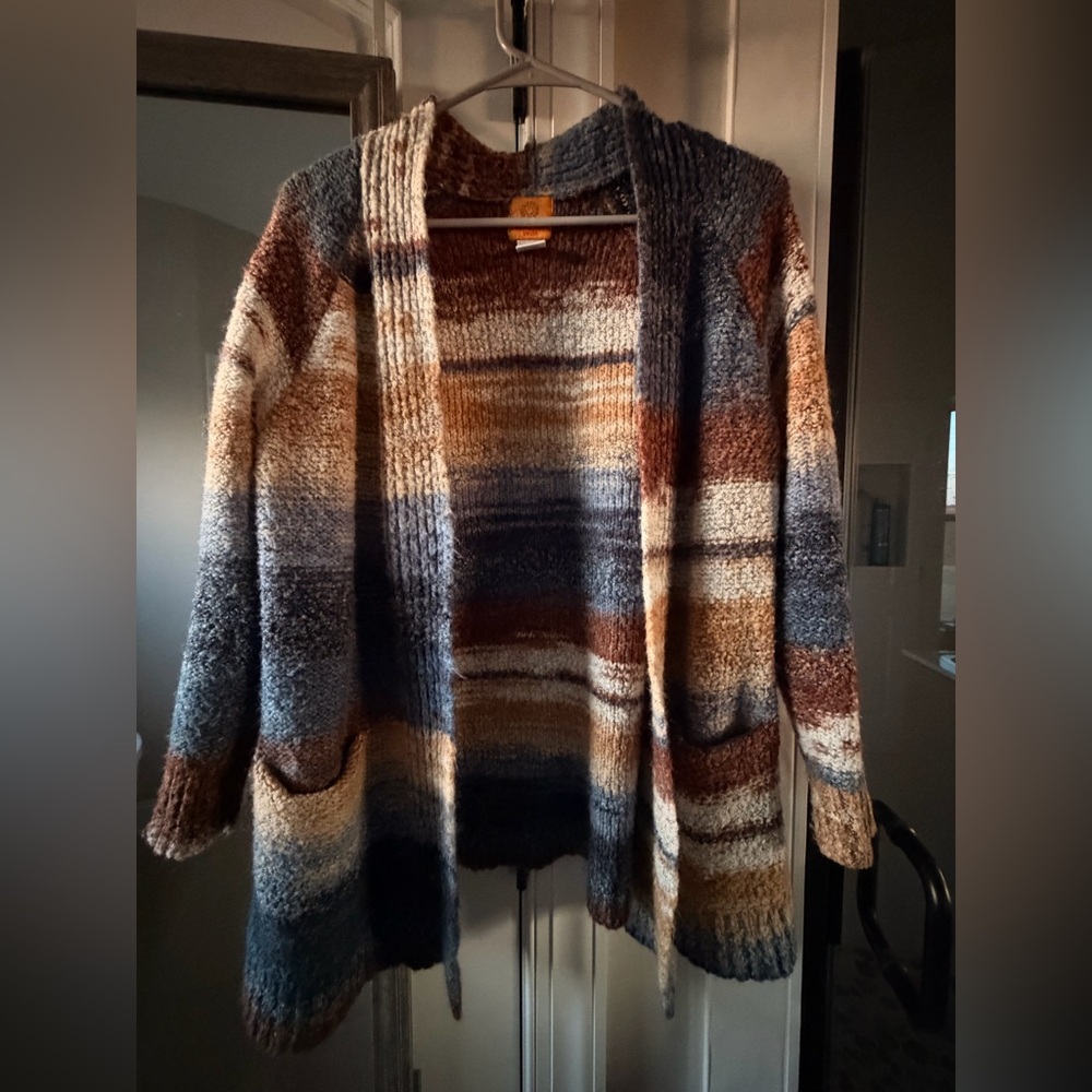 VINTAGE-STYLE RUBY RD. CABLE KNIT CARDIGAN